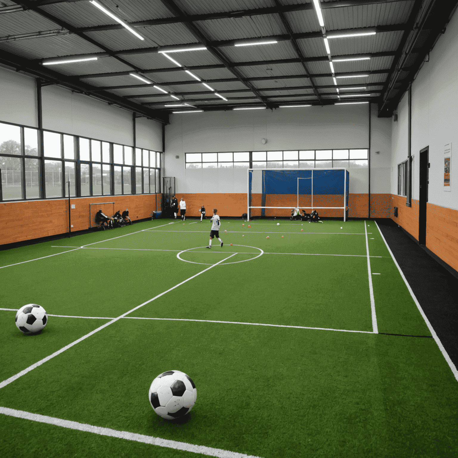 Pincokeysports'un modern antrenman tesislerini ve genç futbolcuları gösteren bir fotoğraf